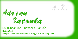 adrian katonka business card