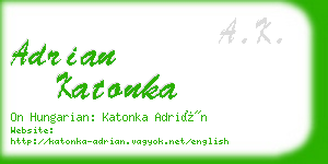 adrian katonka business card